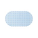 Ver imagem 1 de Tapete para Box Cristal Oval Antiderrapante - Azul