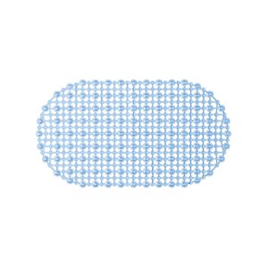 Tapete para Box Cristal Oval Antiderrapante - Azul