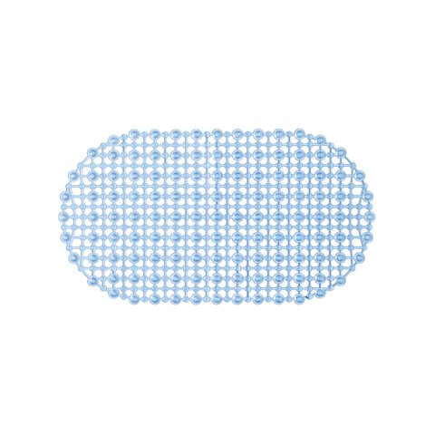 Tapete para Box Cristal Oval Antiderrapante - Azul