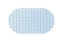 Ver imagem 1 de Tapete para Box Cristal Oval Antiderrapante - Azul