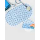 Ver imagem 3 de Tapete para Box Cristal Oval Antiderrapante - Azul