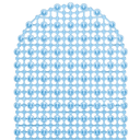 Ver imagem 2 de Tapete para Box Cristal Oval Antiderrapante - Azul