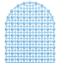 Ver imagem 2 de Tapete para Box Cristal Oval Antiderrapante - Azul