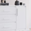 Ver imagem 2 de Cômoda Sapateira Mila 3 Gavetas 1 Porta Pés Retrô Moblis: Branco
