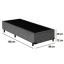 Ver imagem 3 de Cama Box Solteiro Suede Sereneprime Cinza 88x188x40