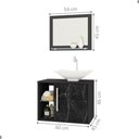 Ver imagem 3 de Gabinete com Espelheira para Banheiro Vila Roma 1 Porta 1 Prateleira MDP 60cm Preto Fosco