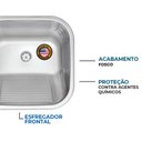 Ver imagem 5 de Tanque Inox 40X40 Fosco - Sobrepor E Embutir +Válvula
