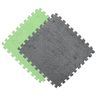 Kit 30 Tapete EVA Pelúcia Piso Macio Criança Bebe 30x30cm Verde e Cinza - 1