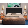Cabeceira Estofada para Cama de Casal 004 Dobrável Produzida em MDF/MDP - D&V Tapeçaria: Preto - 1
