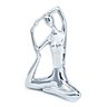 Escultura Yoga Prata Em Porcelana 19cm Decoração Mart - 1