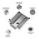 Ver imagem 4 de Tanque de Lavar Roupa 68L Inox de Embutir Lavanderia G01 - Mpozenato