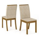 Ver imagem 4 de Conjunto 8 Cadeiras Estofadas Kesha Casa 812 Nature Linho