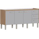 Ver imagem 1 de Gabinete Madeira Ibis 1,74 Metros Jequitibá Nude para Pia 1,80 Metros- P103638 - Cozimax