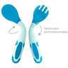 Kit Talher Colher/ Garfo Flexível Termossensível Azul Pimpolho:azul - 3