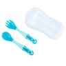 Kit Talher Colher/ Garfo Flexível Termossensível Azul Pimpolho:azul - 2