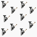 Ver imagem 1 de Kit Reparo 10 Pinos Superior para Porta Sanfonada Plasbil