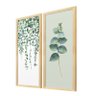 Kit 2 Quadros Decorativos Folhagem Ramos Decoração Sala - 1