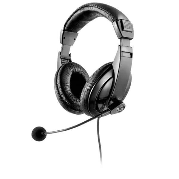 Headset Haste Flexível com Microfone Metal Preto Ph049 Multilaser - 1