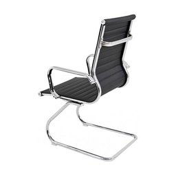 Cadeira Fixa Interlocutor Charles Eames Esteirinha Preta - 3