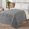 Coberdrom Edredom Dupla Face Queen Manta Inverno Sul Cinza - 1