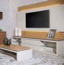 Ver imagem 1 de Painel para Tvs até 75 Polegadas New Lincoln 240cm Freijó com Off-white Gloss