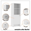 Ver imagem 3 de Conjunto Escritório Office 4 Peças Mesa Gaveteiro Armário Buffet Berlin - Vianossa - Branco