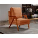 Ver imagem 1 de Poltrona Kiara Cor:veludo Terracota 400