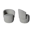 Ver imagem 1 de Kit 2 Poltronas Decorativa Beatriz Orgânica Bouclé Cinza Claro
