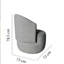 Ver imagem 6 de Kit 2 Poltronas Decorativa Beatriz Orgânica Bouclé Cinza Claro