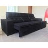 Sofá Retrátil Reclinável 2,70 m Preto 204 Zeus - 1
