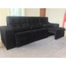 Sofá Retrátil Reclinável 2,70 m Preto 204 Zeus - 3