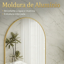 Ver imagem 5 de Espelho Decorativo Oval Lopazzi 150x50cm com Moldura de Alumínio Preto para Quarto e Sala
