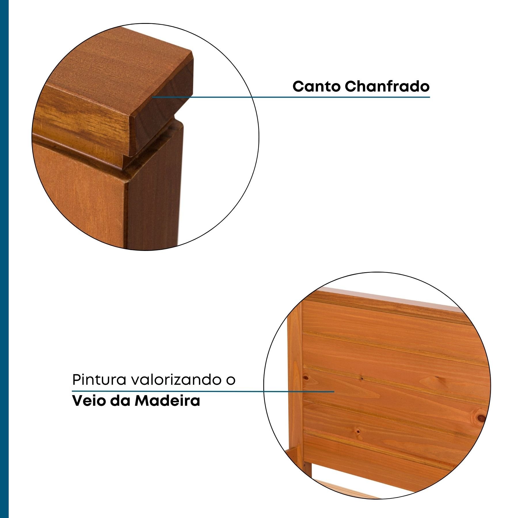 Cama De Casal Em Madeira Macica Madma  - 12