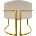 Ver imagem 4 de Poltrona Luna Veludo Assento Espuma D-26 Bege Smf Decor