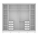 Ver imagem 3 de Guarda Roupa Sevila com 6 Portas 8 Gavetas e 10 Pés Inclusos Tcil