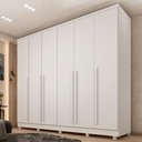 Ver imagem 1 de Guarda Roupa Sevila com 6 Portas 8 Gavetas e 10 Pés Inclusos Tcil