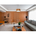 Ver imagem 3 de Luminária Decorativa Madeira Pendente Redondo Dunas 45cm