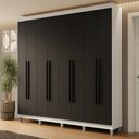 Ver imagem 1 de Guarda-Roupa Casal com Pés 8 Portas Batentes Netuno Madesa