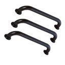 Ver imagem 1 de Barra de Apoio Alça 50cm Preto Inox Kit 3 Unidades Deficiente Idoso Cadeirante Parede Box