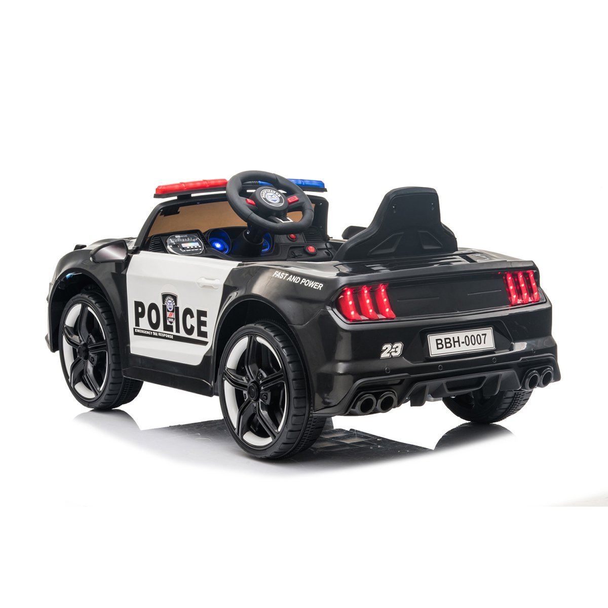 Mini Carro Elétrico Veiculo Policia Infantil Brinquedo Criança Bateria 12V - 6