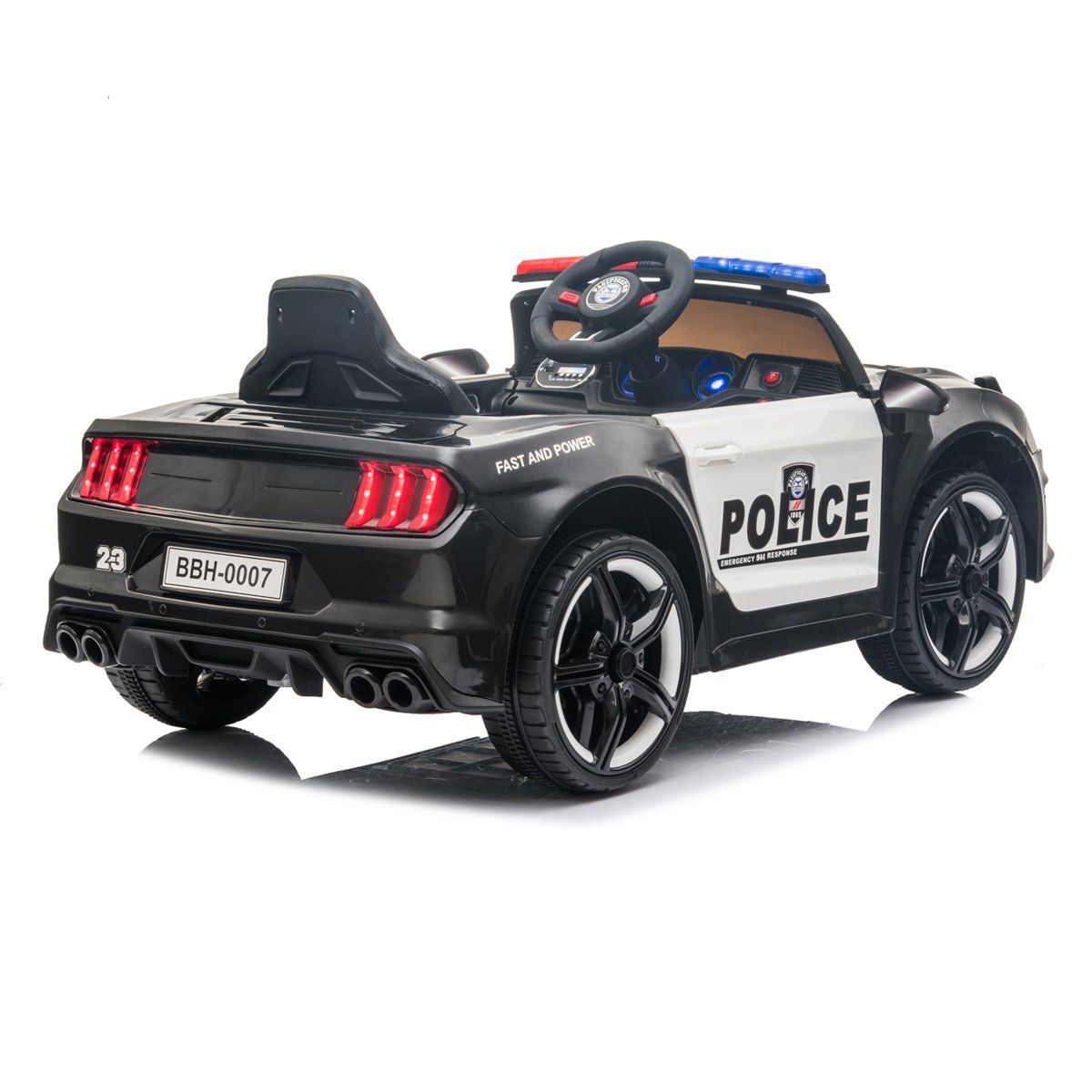 Mini Carro Elétrico Veiculo Policia Infantil Brinquedo Criança Bateria 12V - 3