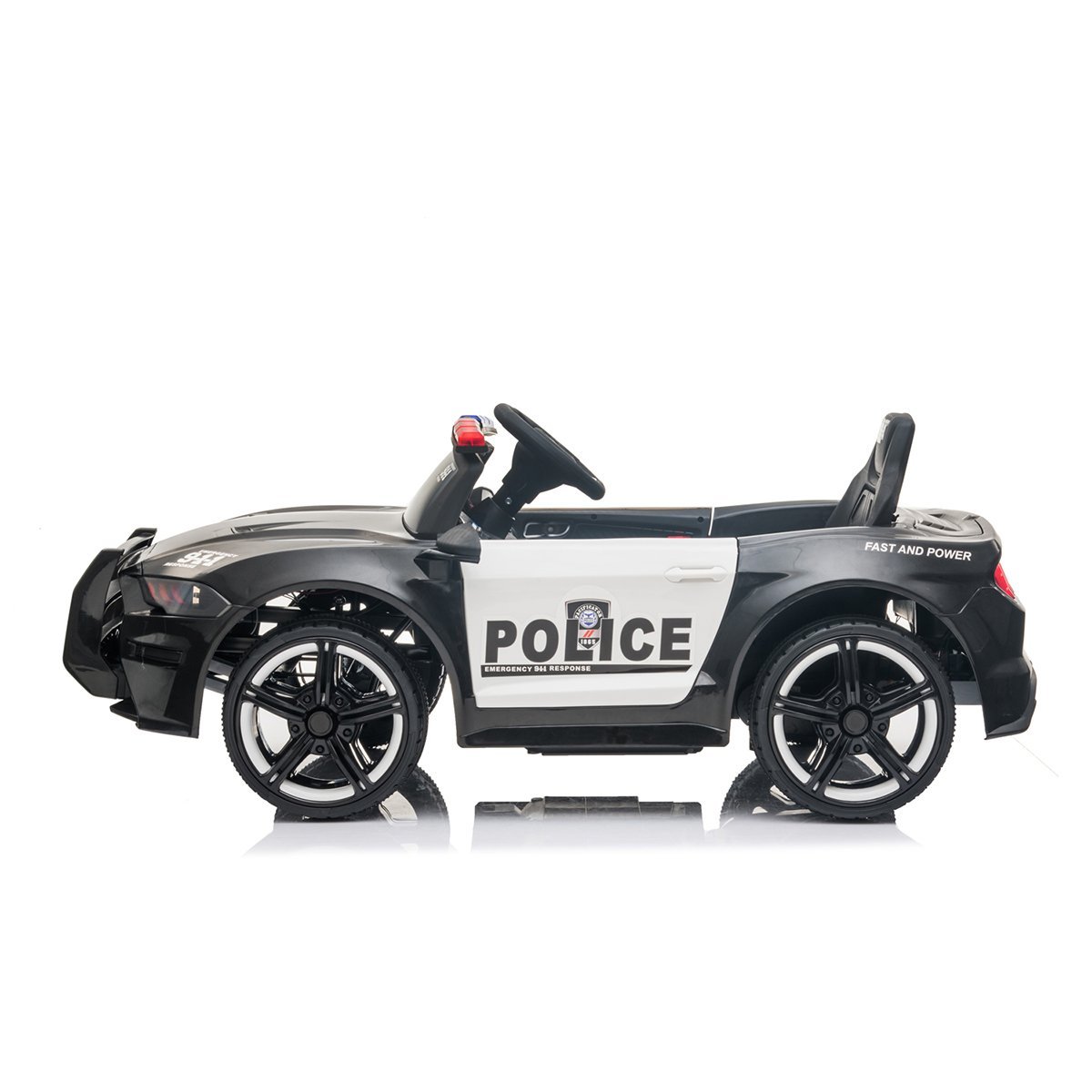 Mini Carro Elétrico Veiculo Policia Infantil Brinquedo Criança Bateria 12V - 4