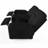 Poltrona Dupla Reclinável 2 Lugares Luush Suede Preto - 10
