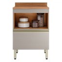 Ver imagem 2 de Balcão de Cozinha 60,1 Cm Proença 1 Porta 1 Gaveta 100% Mdf Nogueira/nude - Demóbile
