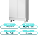 Ver imagem 2 de Armário Multiuso 2 Portas Isabela Rud Rack - Branco