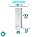 Ver imagem 4 de Armário Multiuso 2 Portas Isabela Rud Rack - Branco