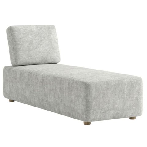 Sofá Chaise Modular Block 74x153 Pes Madeira Linho Tcs 701 Moll