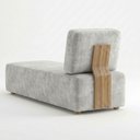 Ver imagem 6 de Sofá Chaise Modular Block 74x153 Pes Madeira Linho Tcs 701 Moll