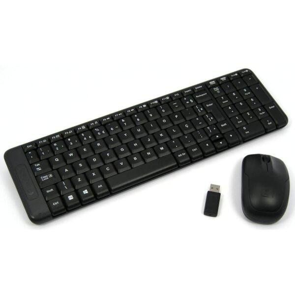 Kit Teclado + Mouse sem Fio Mk220 920-004431 Preto Logitech