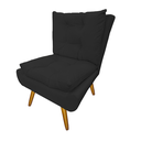 Ver imagem 1 de Conjunto 2 Poltronas Decorativa Estofada Quarto Closet Karen Suede Preto - LM DECOR